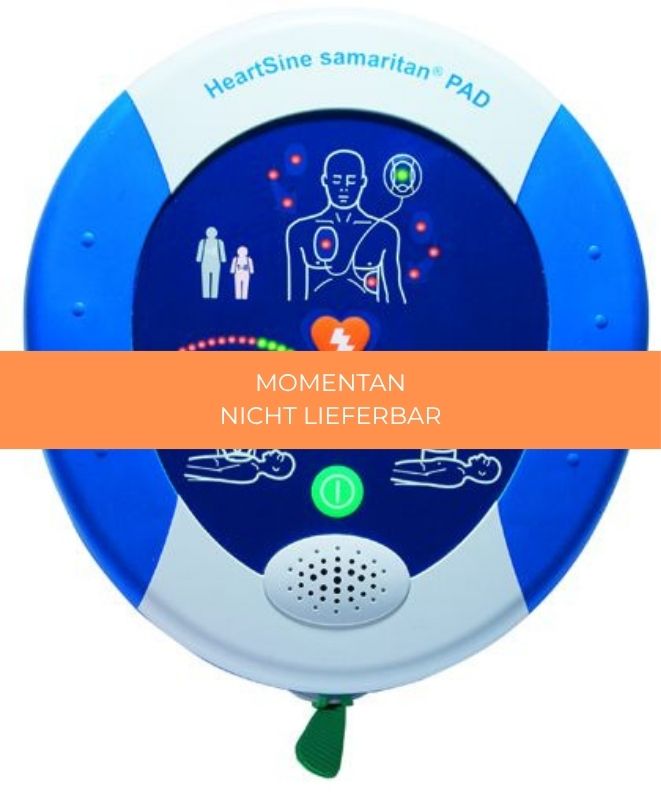 Defibrillator AED SAM PAD500P Halbautomat mit Herzdruckmassage-Kontrolle und Echtzeitanleitung